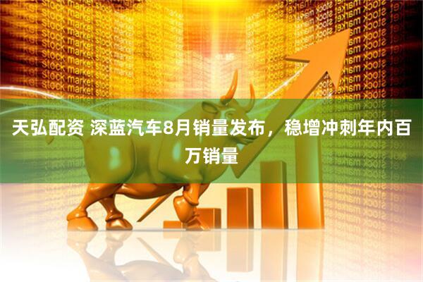 天弘配资 深蓝汽车8月销量发布，稳增冲刺年内百万销量